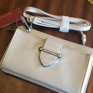 NWT Enzo Angio White pearl wallet purse Crossbody Bag